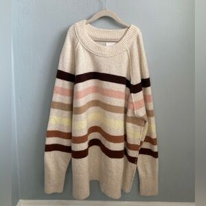 Aerie Multicolor Oversize Striped Sweater